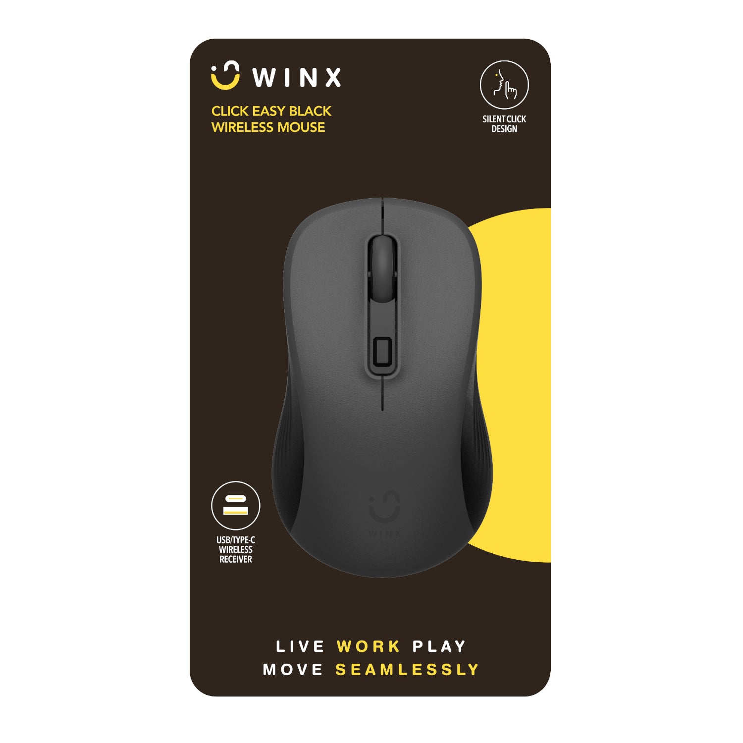 WINX CLICK Easy 1600DPI 2.4GHz Wireless Mouse - Black – image 3