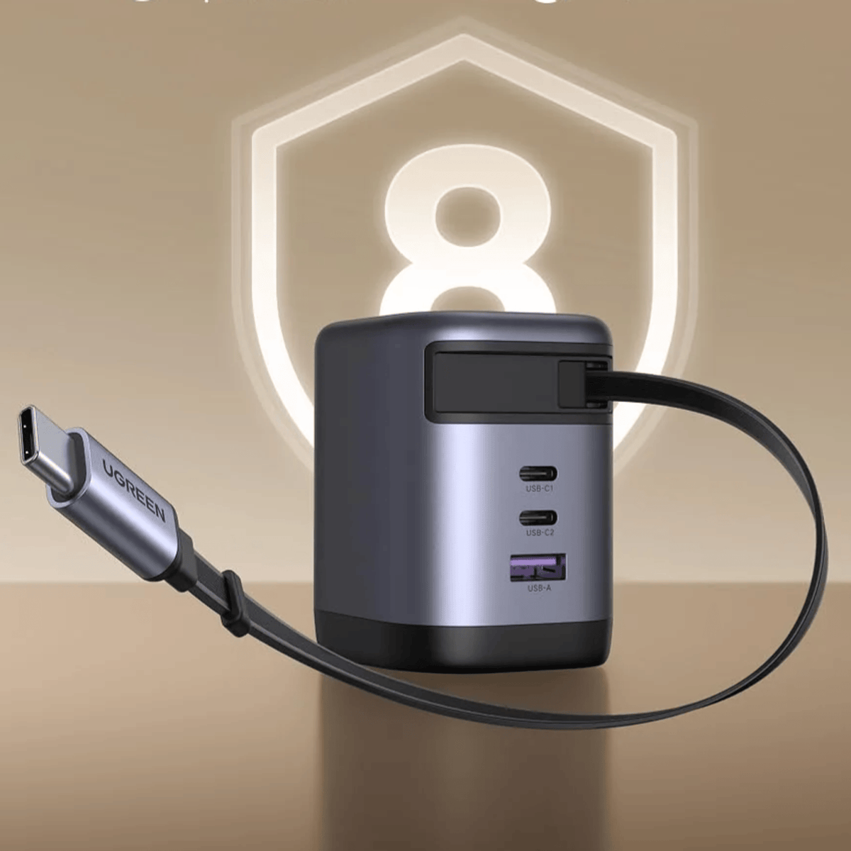 UGREEN Nexode 100W Charger with Retractable USB Type-C Cable – image 3