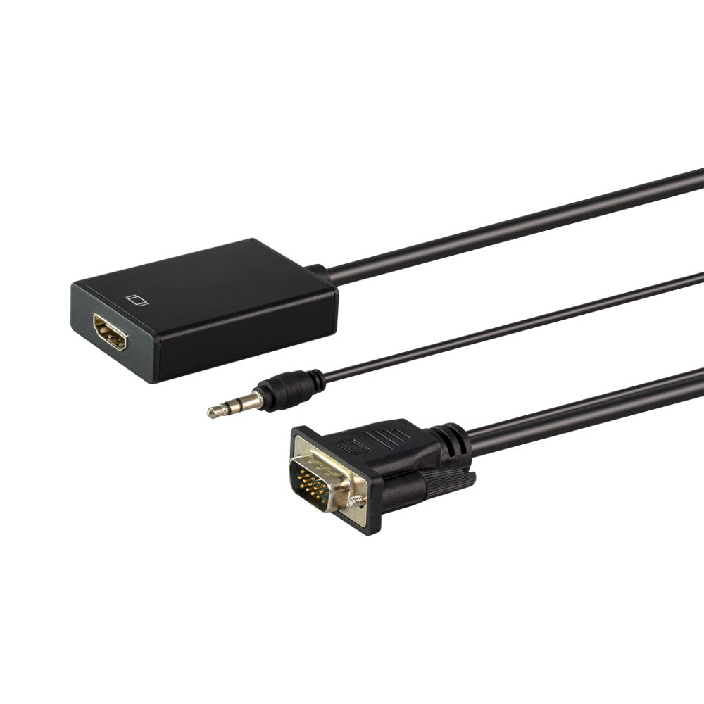 LINKQNET CONNECTIVITY CNV-VGA-HDMI-LQ VGA MALE TO HDMI FEMALE WITH AUDIO CONVERTER