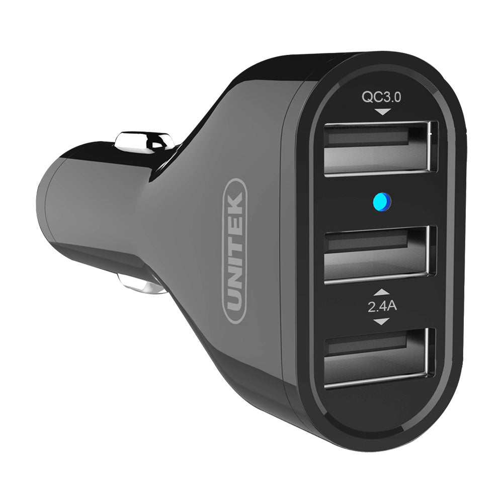UNITEK 3-PORT USB QC2.0 CAR CHARGER (Y-P527)