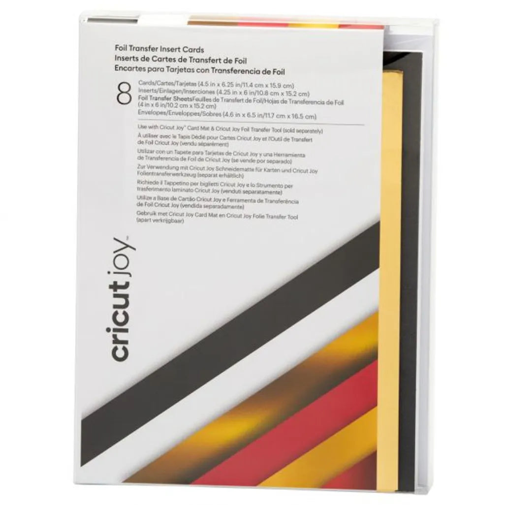 Cricut Royal Flush, Black, Gold, Metallic, Red, White, Monochromatic, A6 (105 x 148 mm), 8 sheets, Glue