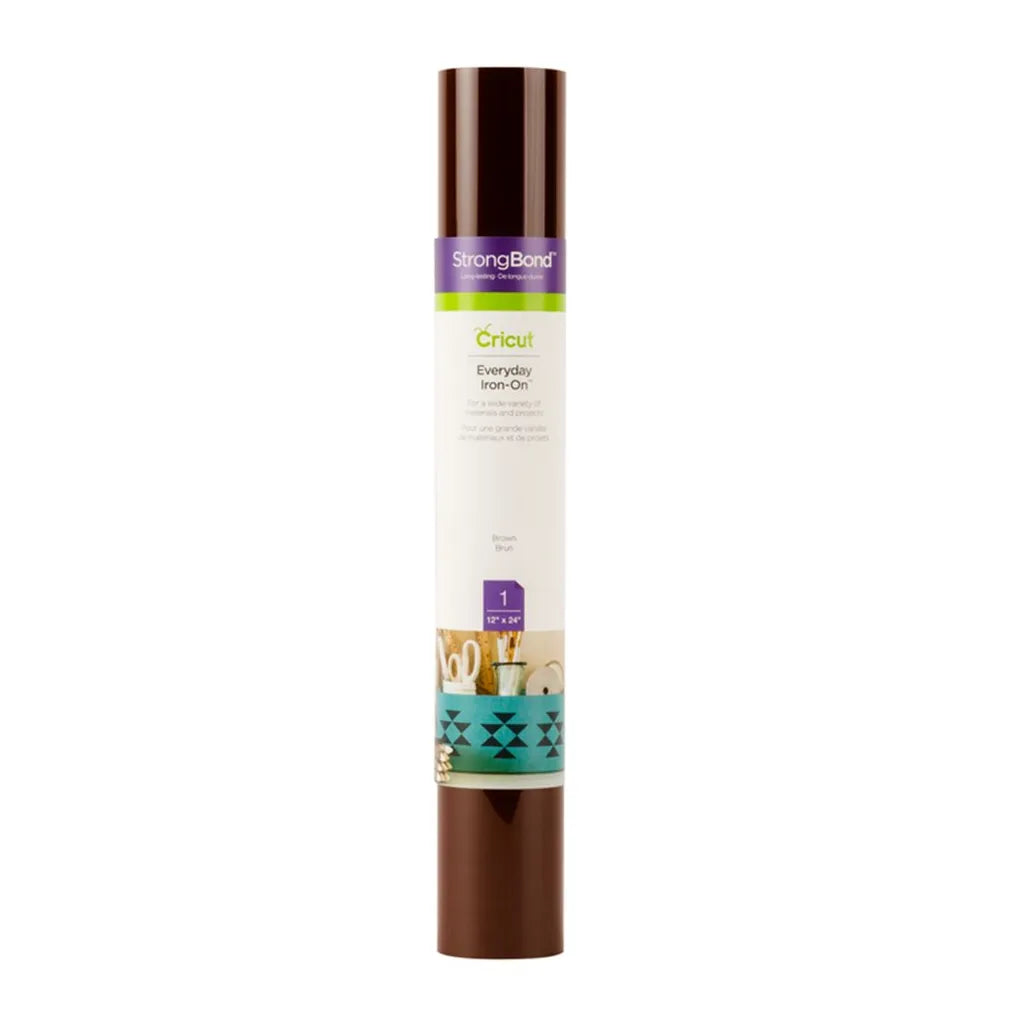 Cricut Everyday Iron-on, Heat transfer vinyl roll, Smooth heat transfer vinyl, Brown, Monotone, 305 mm, 610 mm