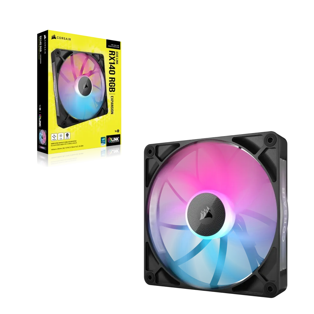 Corsair RX Series; iCUE LINK RX140; 140mm Fan; Single Pack. - image 5