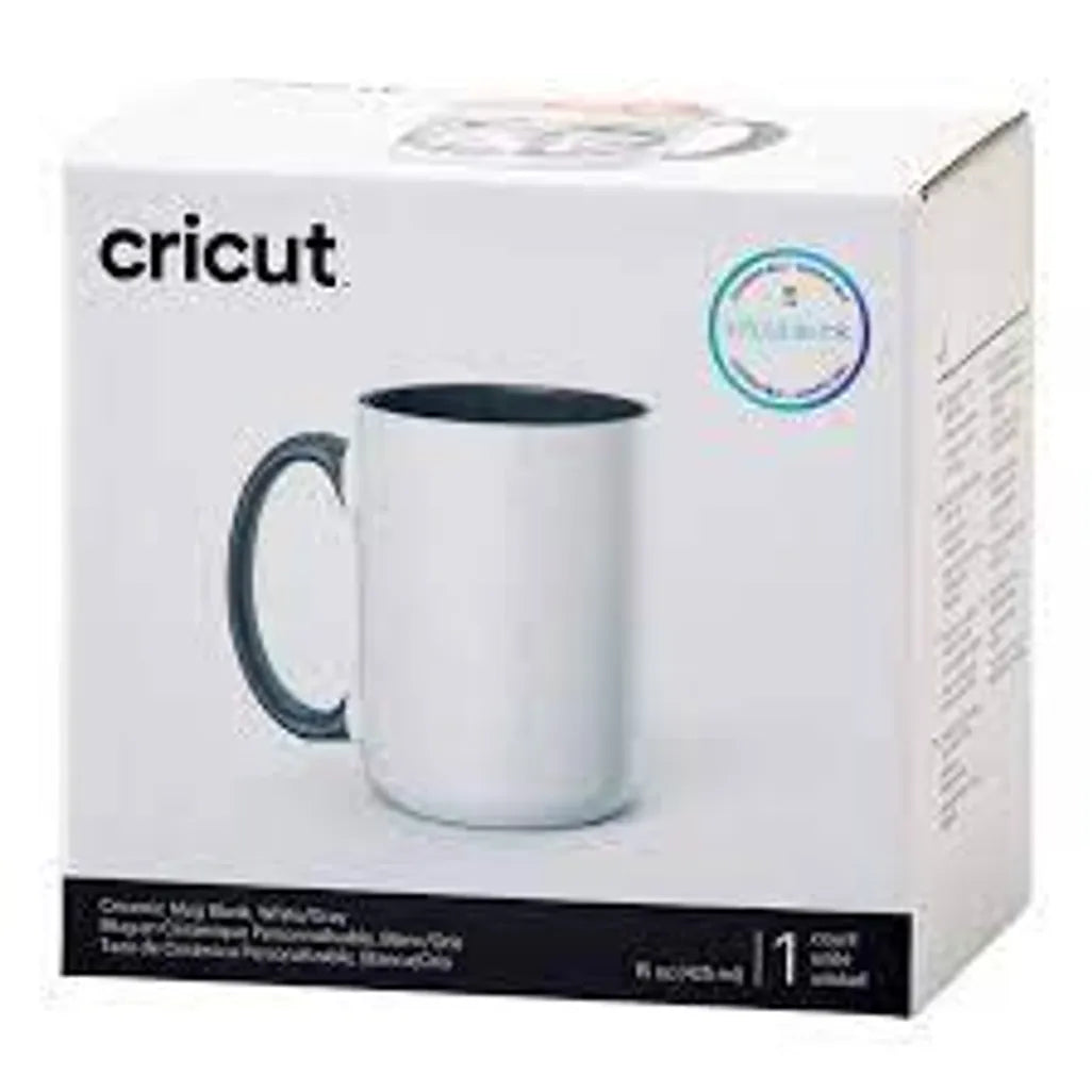 2009330 - Cricut 440ml Beveled Ceramic Mug Blank Grey 1pc