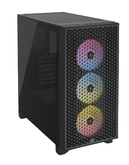 3000D RGB AIRFLOW Black Mid-Tower PC Case; 2x 3.5'' |  2x 2.5'' Drive Bays; Up to 360mm Radiator compatible; 3x 120mm fan incl - image 14