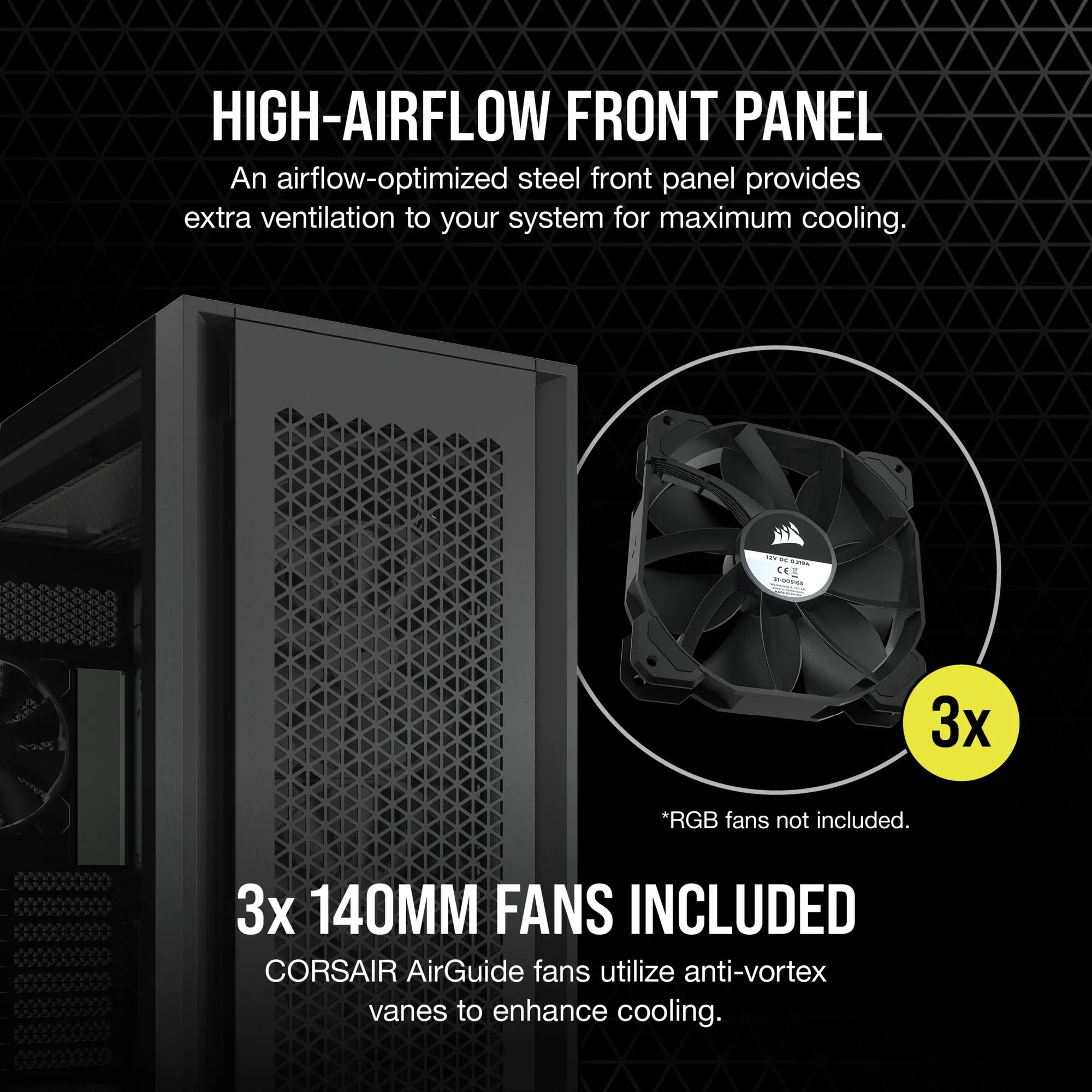 7000D Airflow Black Tempered Glass Full Tower; 6x 3.5'' |  4x 2.5'' Drive Bays ; 480mm Radiator Compatible; 3x140mm fan incl - image 15