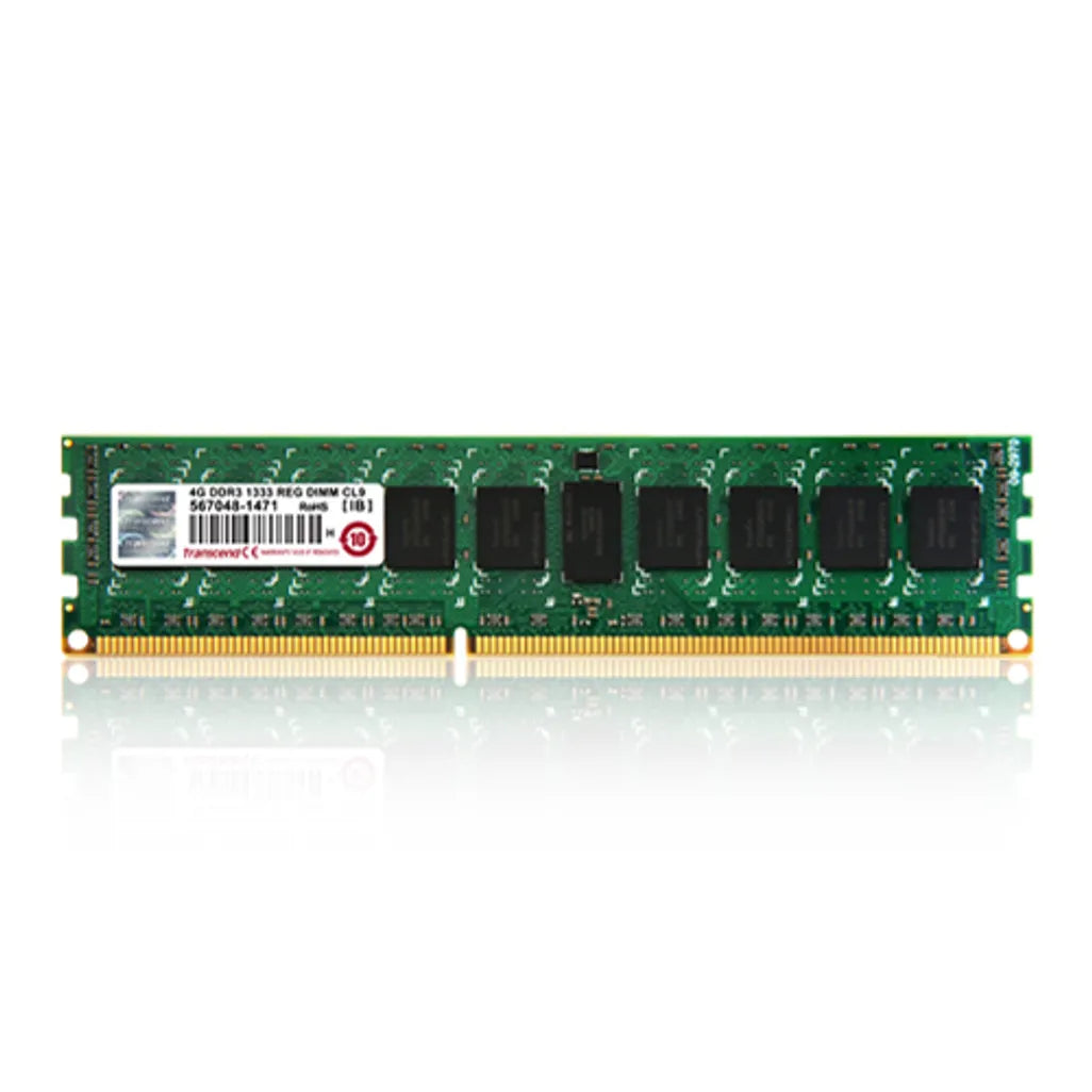 Transcend Transcend 4GB DDR3 1600 PC3-12800 240-pin DIMM ECC Registered CL11, 4 GB, 1 x 4 GB, DDR3, 1600 MHz, 240-pin DIMM
