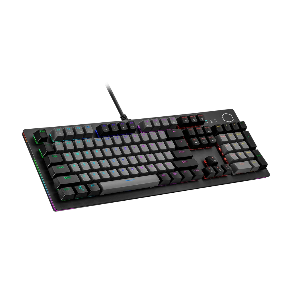 CM KB CK352 RGB Gaming Keyboard; Brushed Aluminum; Blue Switches; Brushed Aluminum