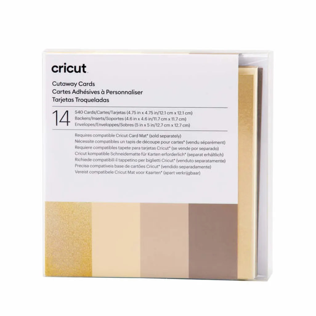 Cricut 2009487, Cream, Gold, Grey, Khaki, Monochromatic, 121 mm, 121 mm, 14 sheets
