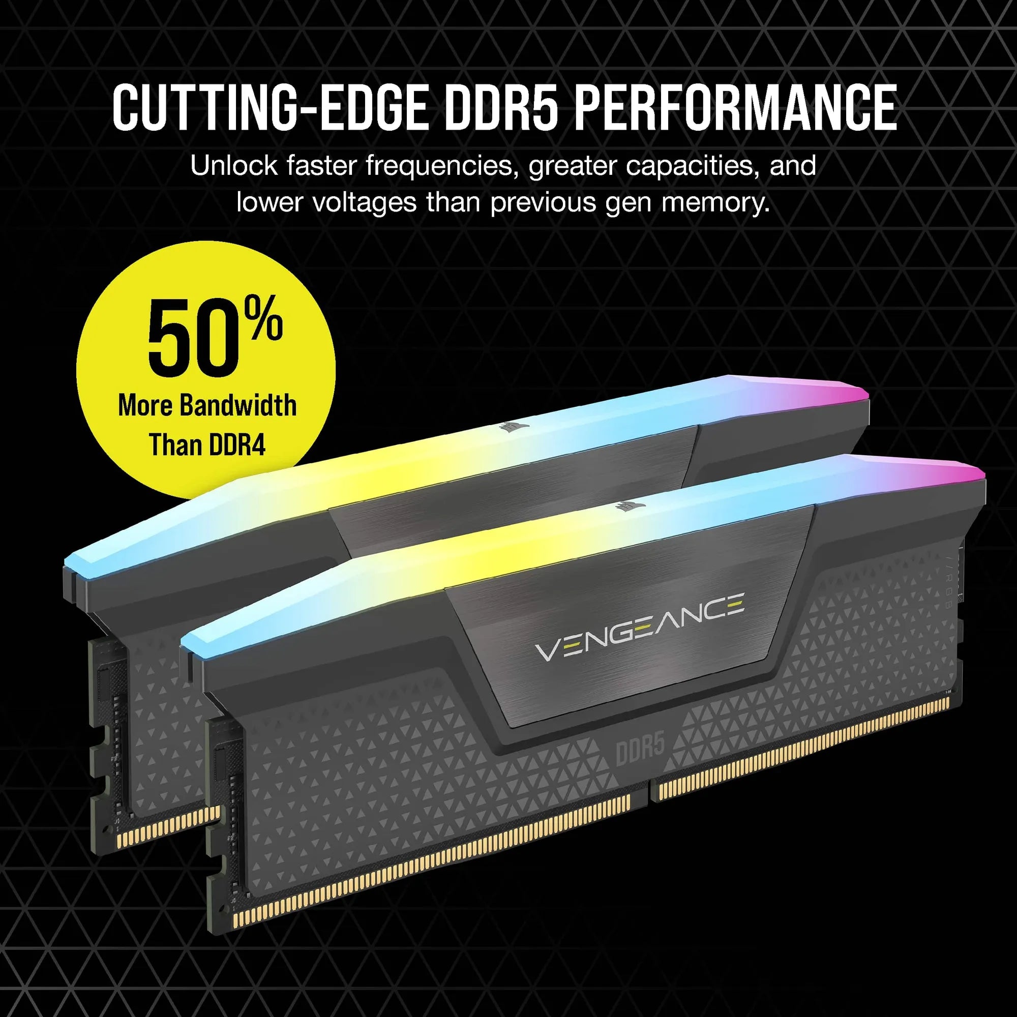 Corsair VENGEANCE RGB DDR5 32GB (2x16GB) DDR5 6000 CL36-44-44-96 1.4V  Intel XMP and AMD EXPO Memory - Grey. - image 13