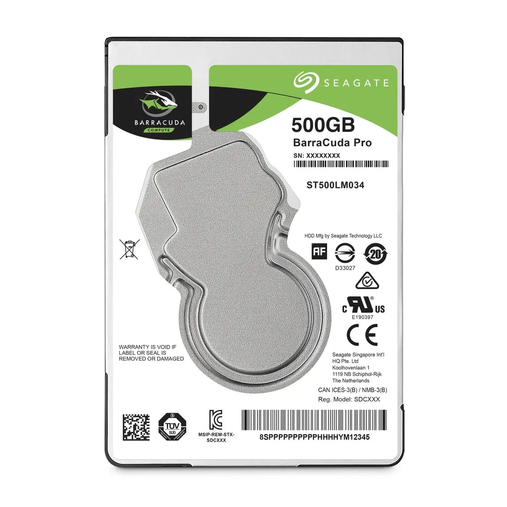 Seagate Barracuda Pro, 2.5", 500 GB, 7200 RPM