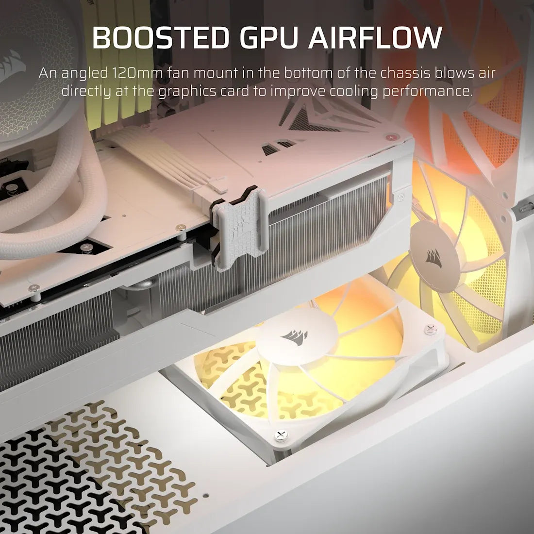 3200D RS ARGB Mid-Tower PC Case; 3x RS120 ARGB fans incl - White. - image 6