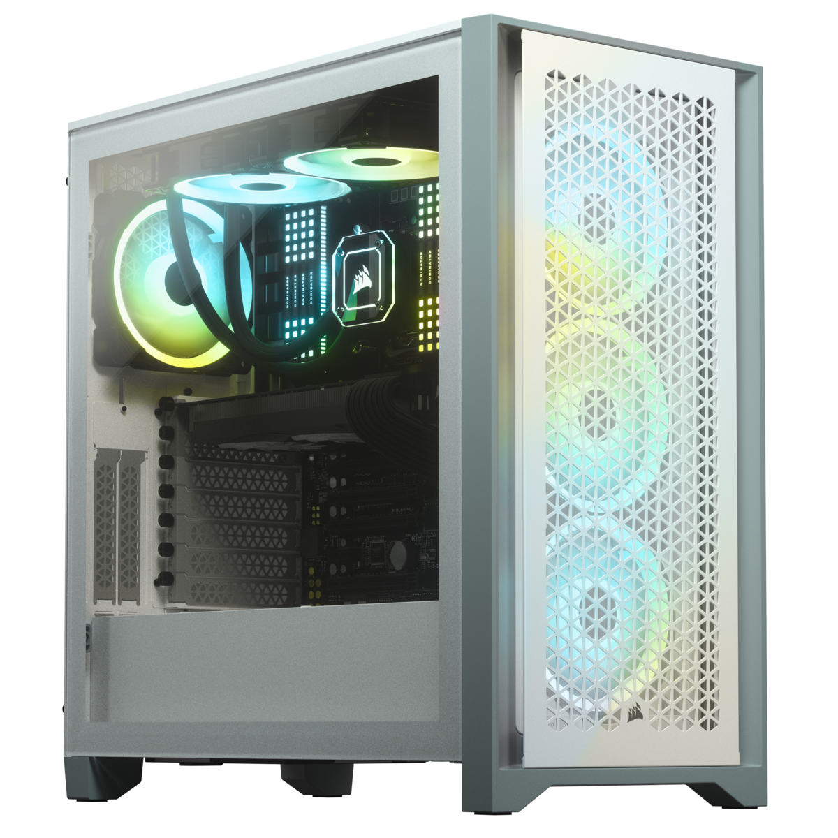 4000D Airflow Tempered Glass Mid-Tower; White