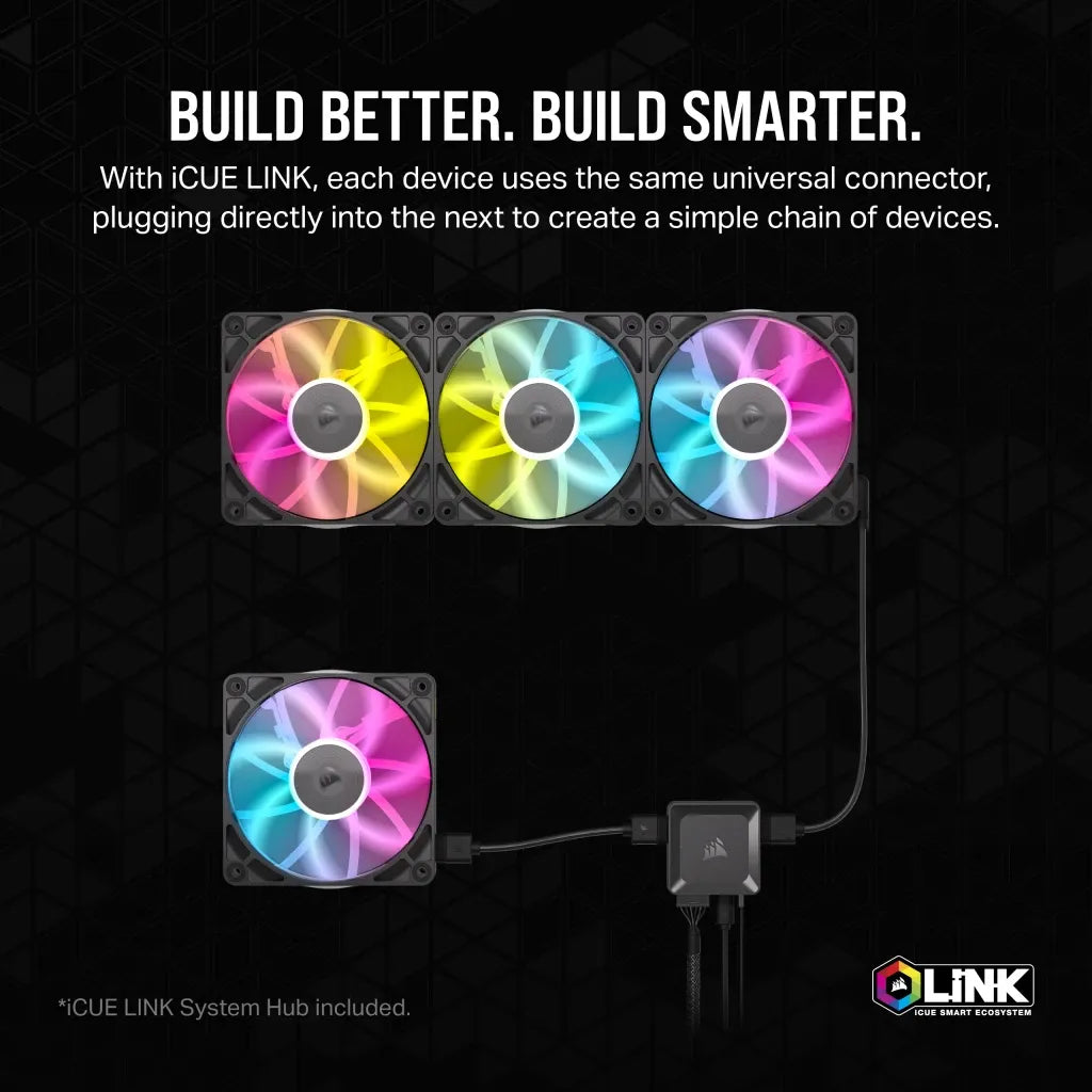 Corsair RX RGB Series; iCUE LINK RX120 RGB; 120mm Fan; Triple Pack - image 11