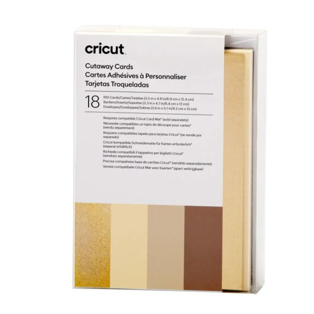 Cricut 2009485, Cream, Gold, Grey, Khaki, White, Monochromatic, Matt, Gold, 92 mm, 130 mm