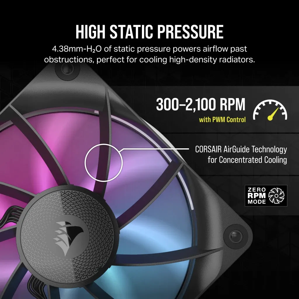 Corsair RX RGB Series; iCUE LINK RX120 RGB; 120mm Fan; Triple Pack - image 12