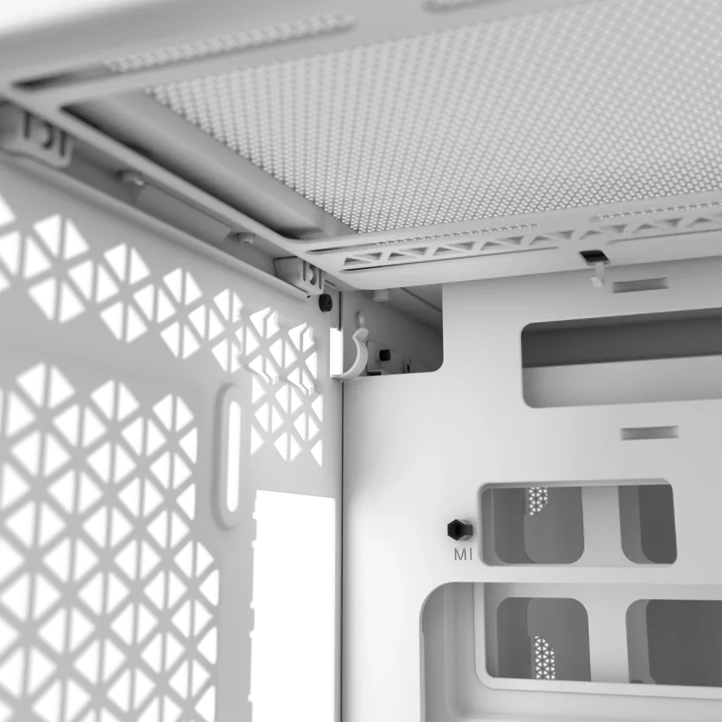 2500D Airflow White Mid-Tower Dual Chamber PC Case; 2x 3.5'' |  2x 2.5'' Drive Bays; Up to 360mm Radiator compatible - image 17