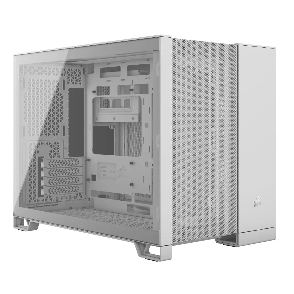 2500D Airflow White Mid-Tower Dual Chamber PC Case; 2x 3.5'' |  2x 2.5'' Drive Bays; Up to 360mm Radiator compatible - image 18