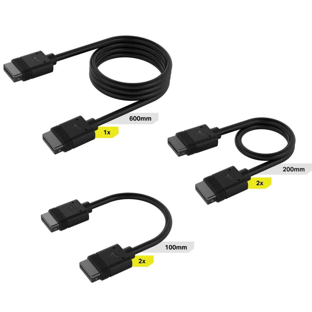 Corsair iCUE LINK Cable Kit with Straight connectors; Black - image 2