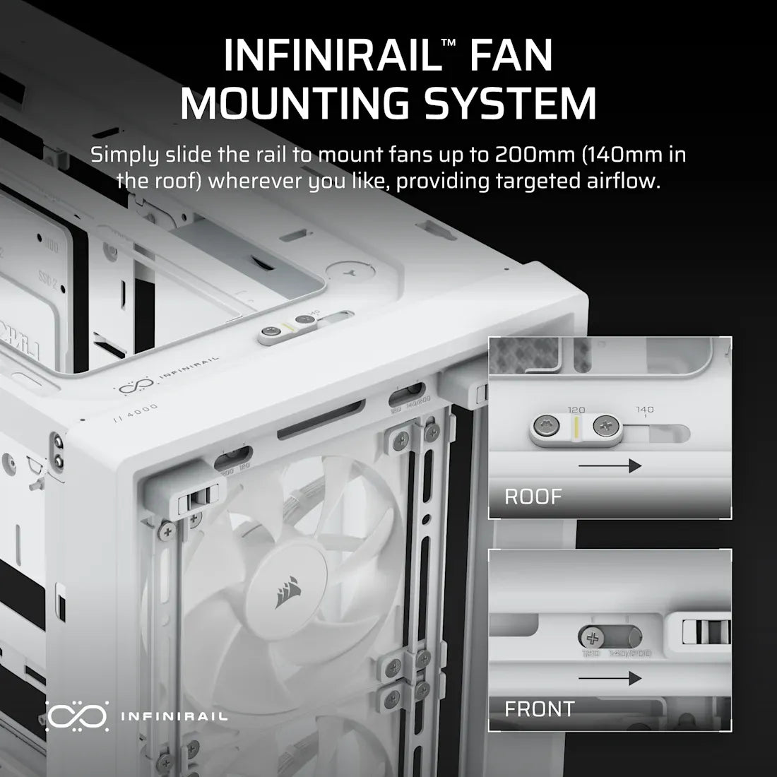FRAME 4000D RS WOOD Modular High Airflow Mid-Tower PC Case; 4x  RS Fans; White & Oak. - image 6