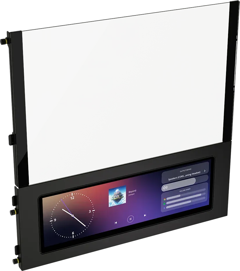 FRAME 4000D LCD RS ARGB Premium Mid-Tower PC Case; Includes 4x RS120 PWM ARGB Fans; XENEON EDGE; Black. - image 7
