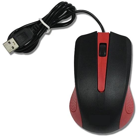 USB WIRED MOUSE RED
