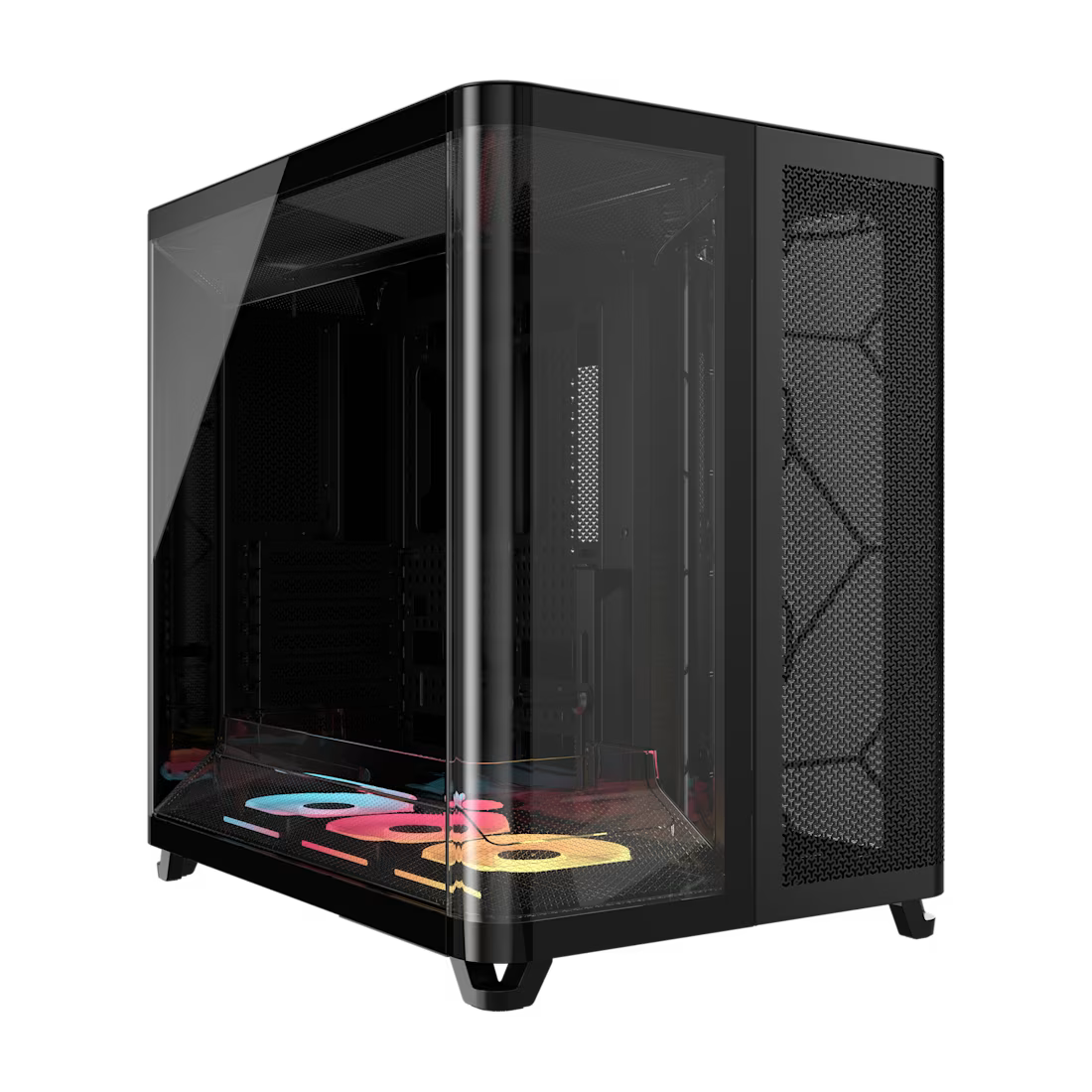 AIR 5400 LX-R RGB iCUE LINK Triple Chamber Mid-Tower PC Case ;3x Fans included;2x 2.5'' ; 1x 3.5'';  Black - image 12