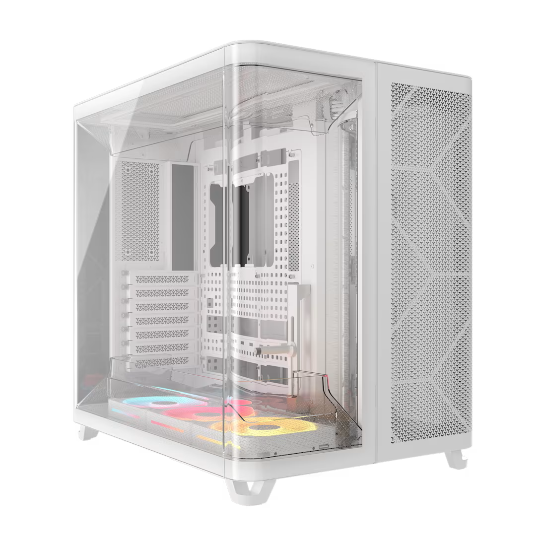 AIR 5400 LX-R RGB iCUE LINK Triple Chamber Mid-Tower PC Case ;3x Fans included;2x 2.5'' ; 1x 3.5''; White - image 9