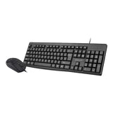 Astrum Wired USB Keyboard with 4-Button Optical Mouse Combo Black AKCW080BUS