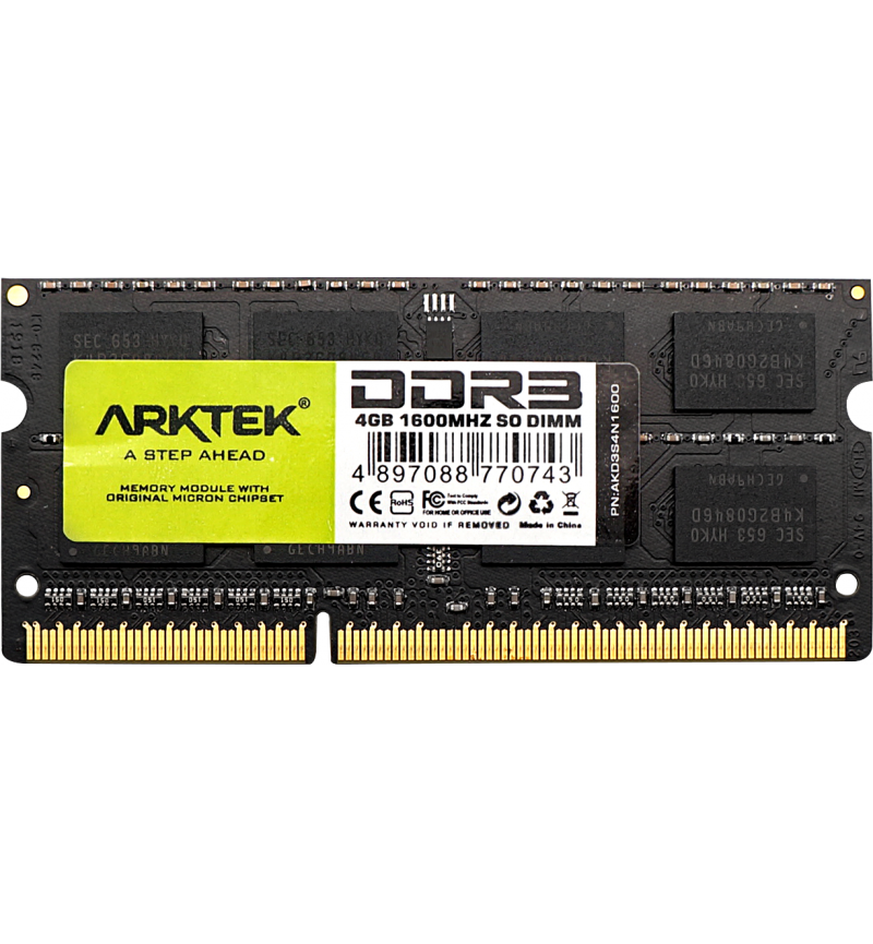 SODIMM:   4GB DDR3  1600 LV