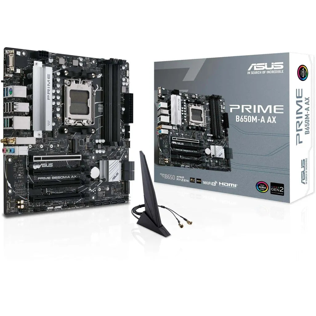 ASUS PRIME B650-PLUS, AMD, Socket AM5, AMD Ryzen™ 3, AMD Ryzen™ 7, AMD Ryzen 9 7th Gen, Socket AM5, DDR5-SDRAM, 128 GB