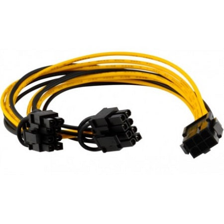 6 PIN FEMALE TO 2 X 8PIN MALE