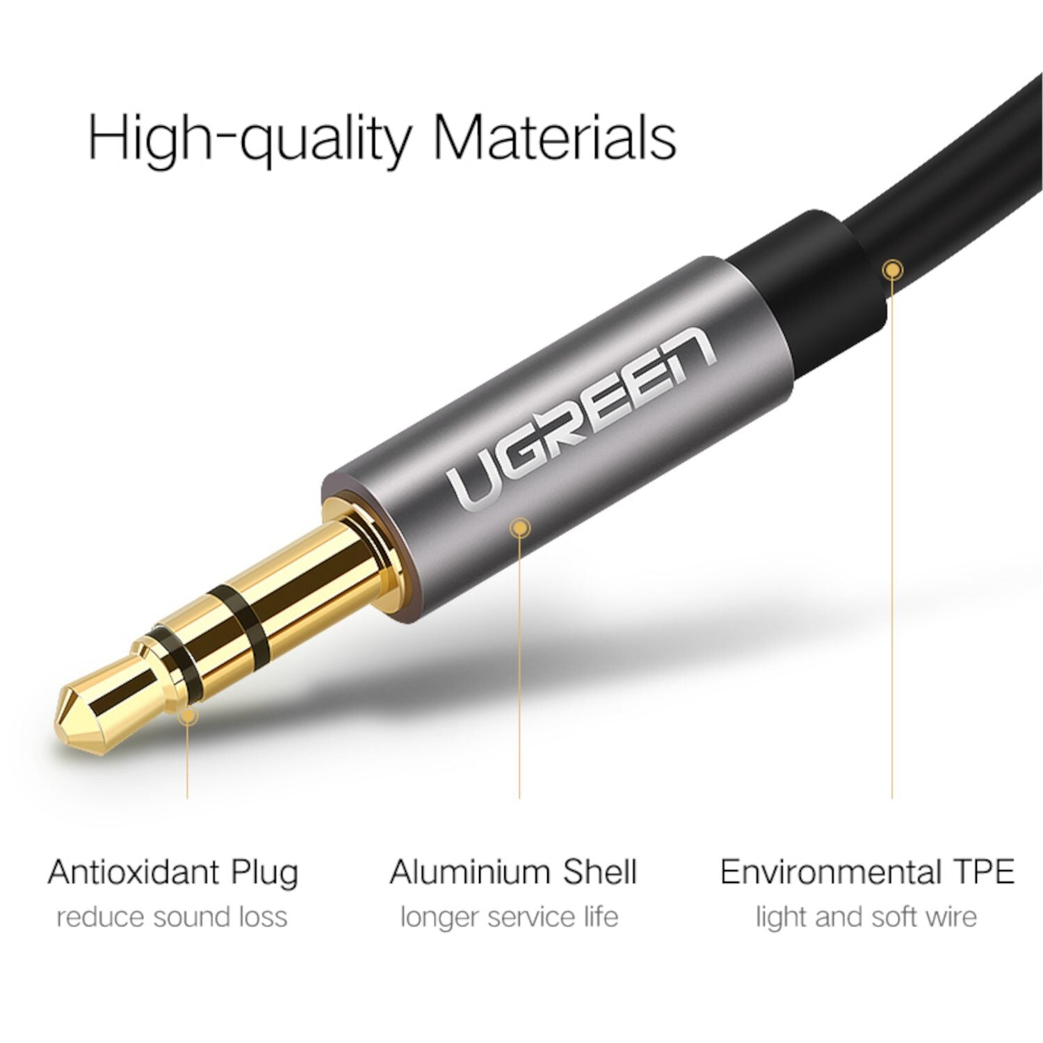 UGREEN 3.5mm Aux Cable 2m – image 3