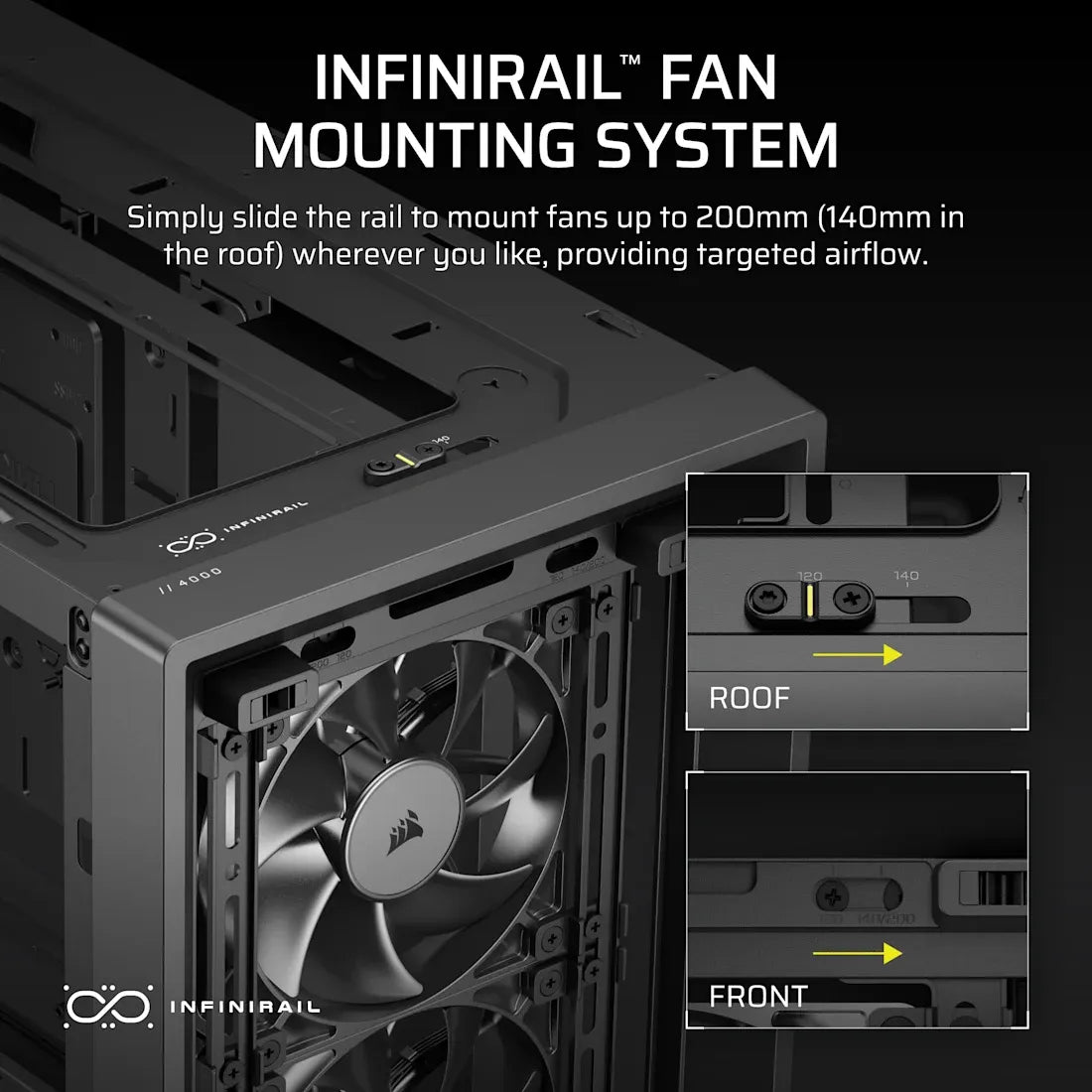 FRAME 4000D RS WOOD Modular High Airflow Mid-Tower PC Case; 4x  RS Fans; Black & Walnut. - image 7