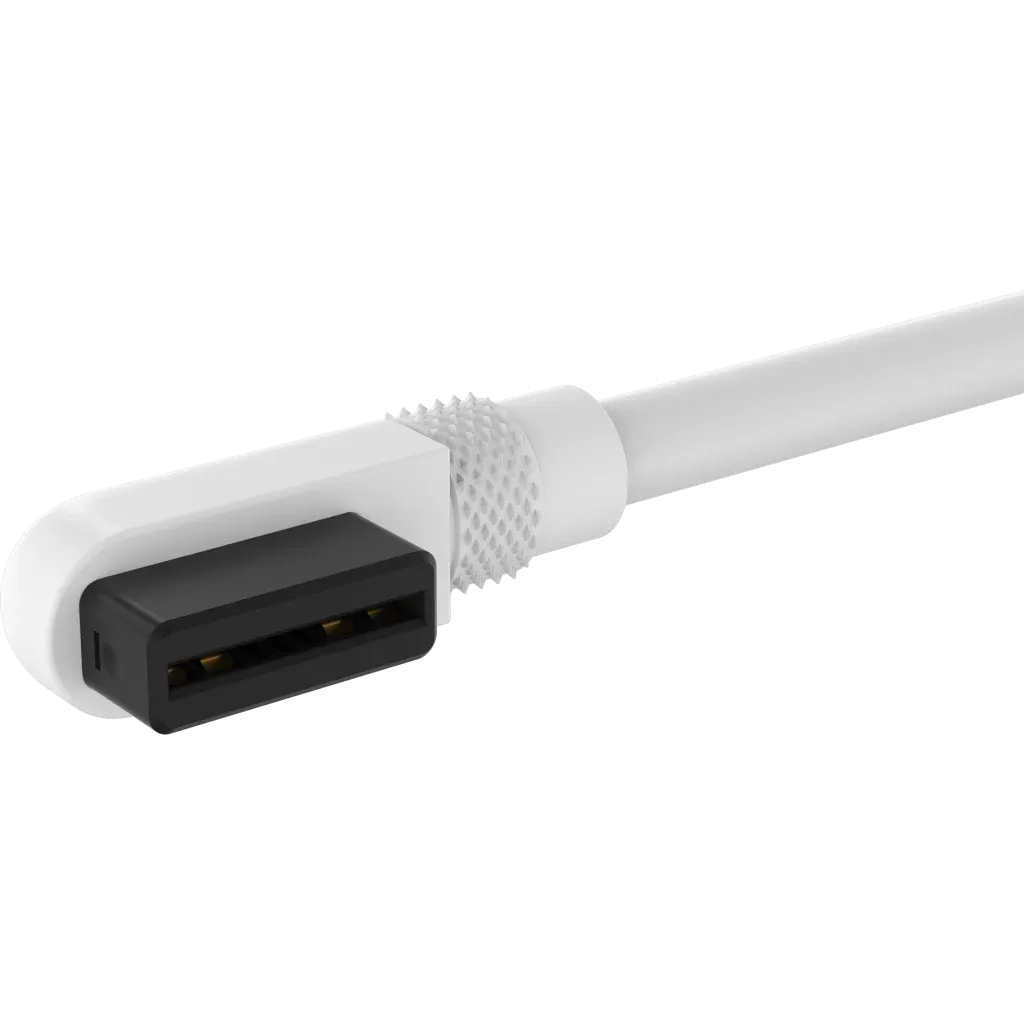 Corsair iCUE LINK Cable; 2x 135mm with Slim 90° connectors; White - image 2