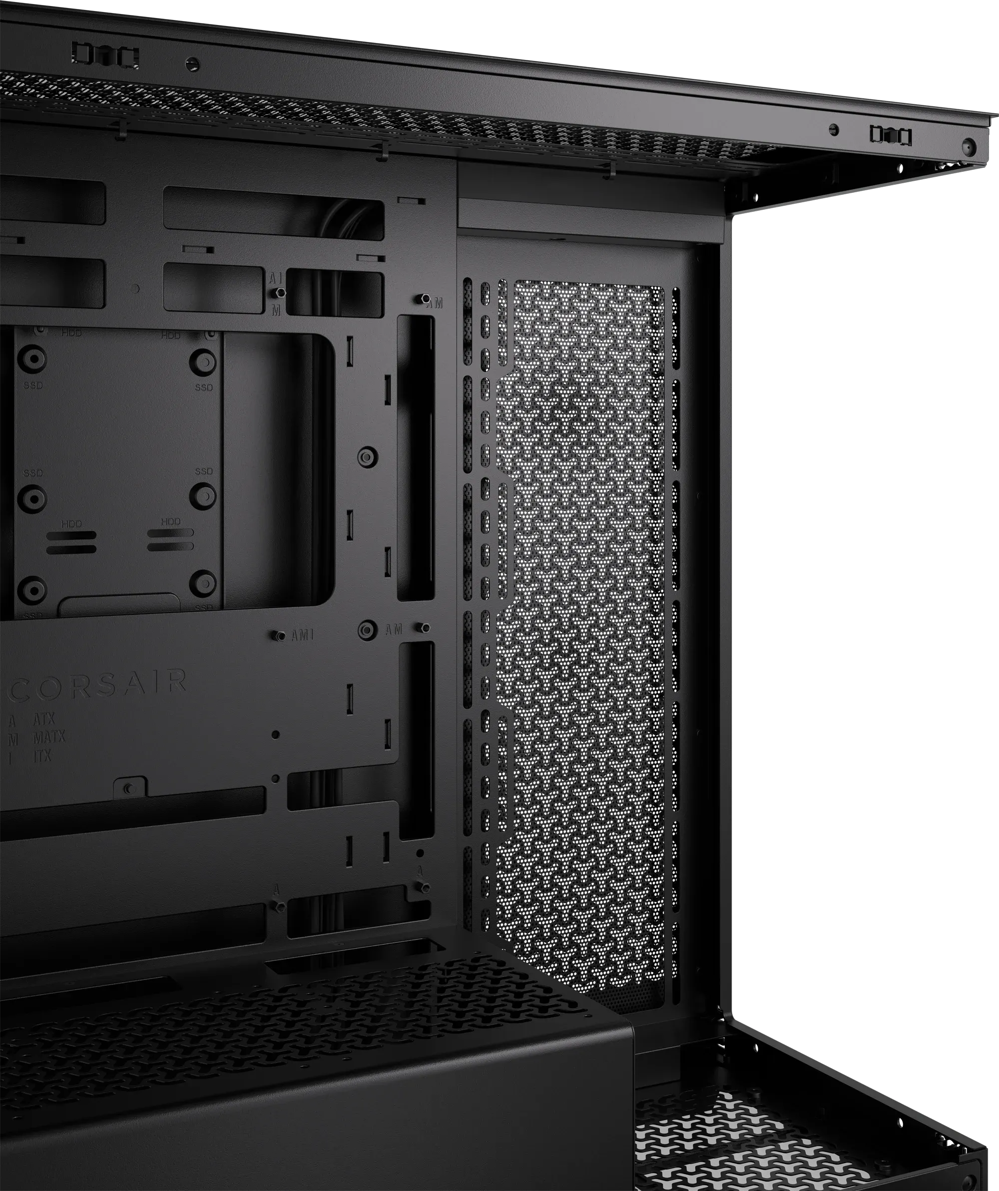3500X Tempered Glass Black Mid-Tower PC Case; 2x 3.5'' |  2x 2.5'' Drive Bays; Up to 360mm Radiator compatible - image 8