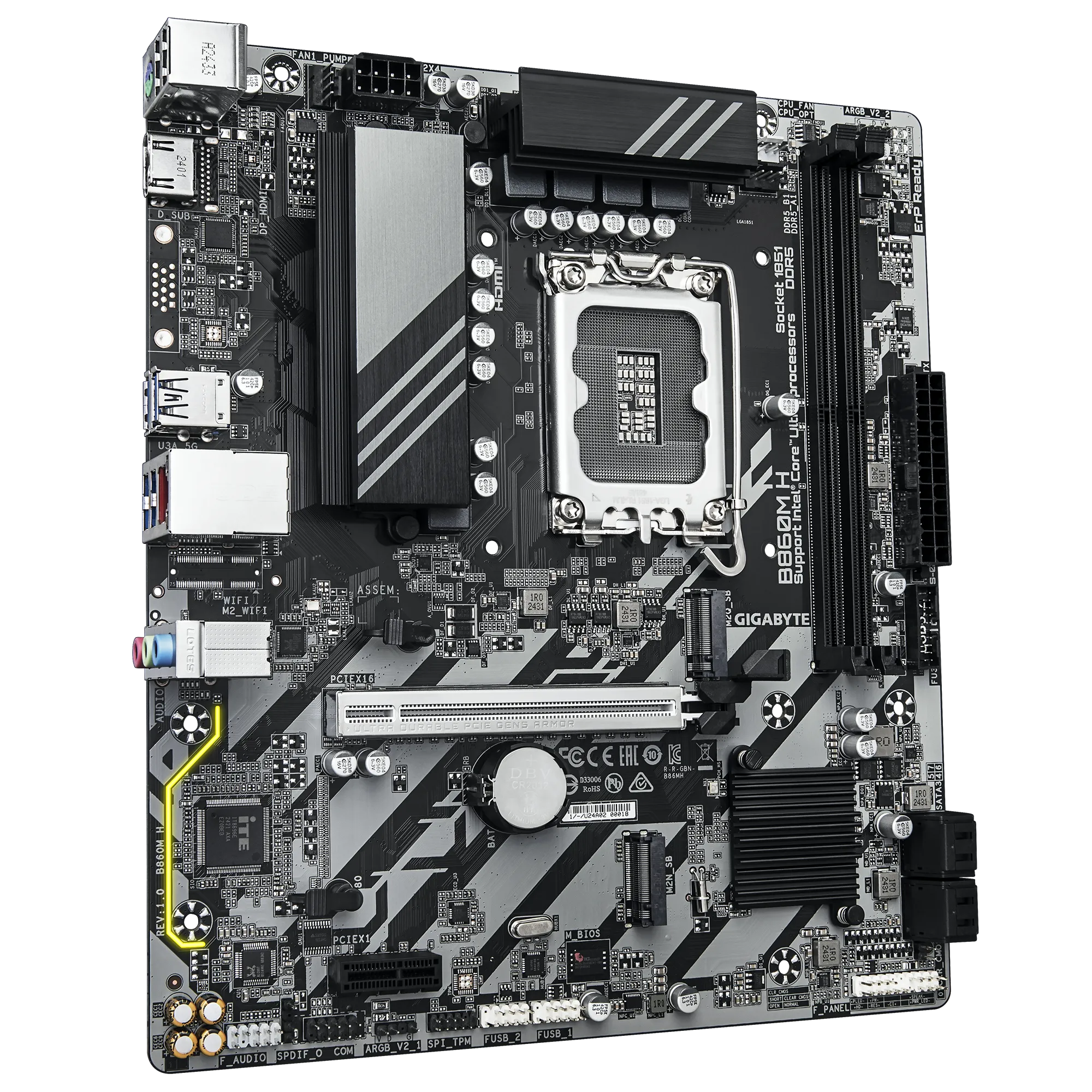 GIGABYTE Intel® B860 Chipset for LGA 1851; 2x DDR5; 2x M2; HDMI; mATX - image 3