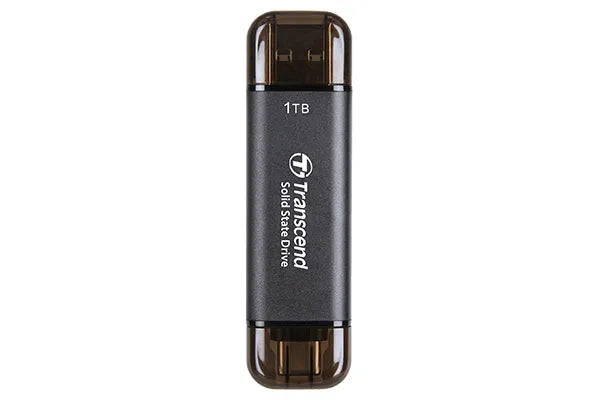 TRANSCEND 256 GB ESD310C USB3.2 TYPE A & C (USB 10Gbps) OTG COMPACT PORTABLE SSD  - Read 1050MB/s Write 950 MB/s - Black - image 3