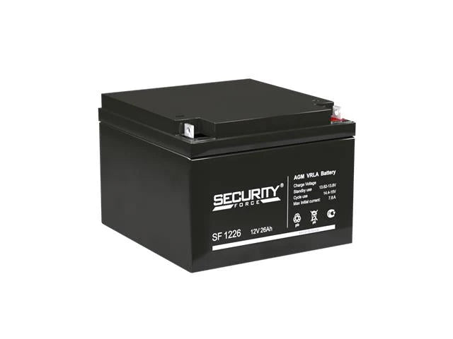 12V26AH Rechargeable Battery L=166 W=175 H=125mm F3 Terminal ID:6mm for M5 Bolt & Nut, 7.57kg