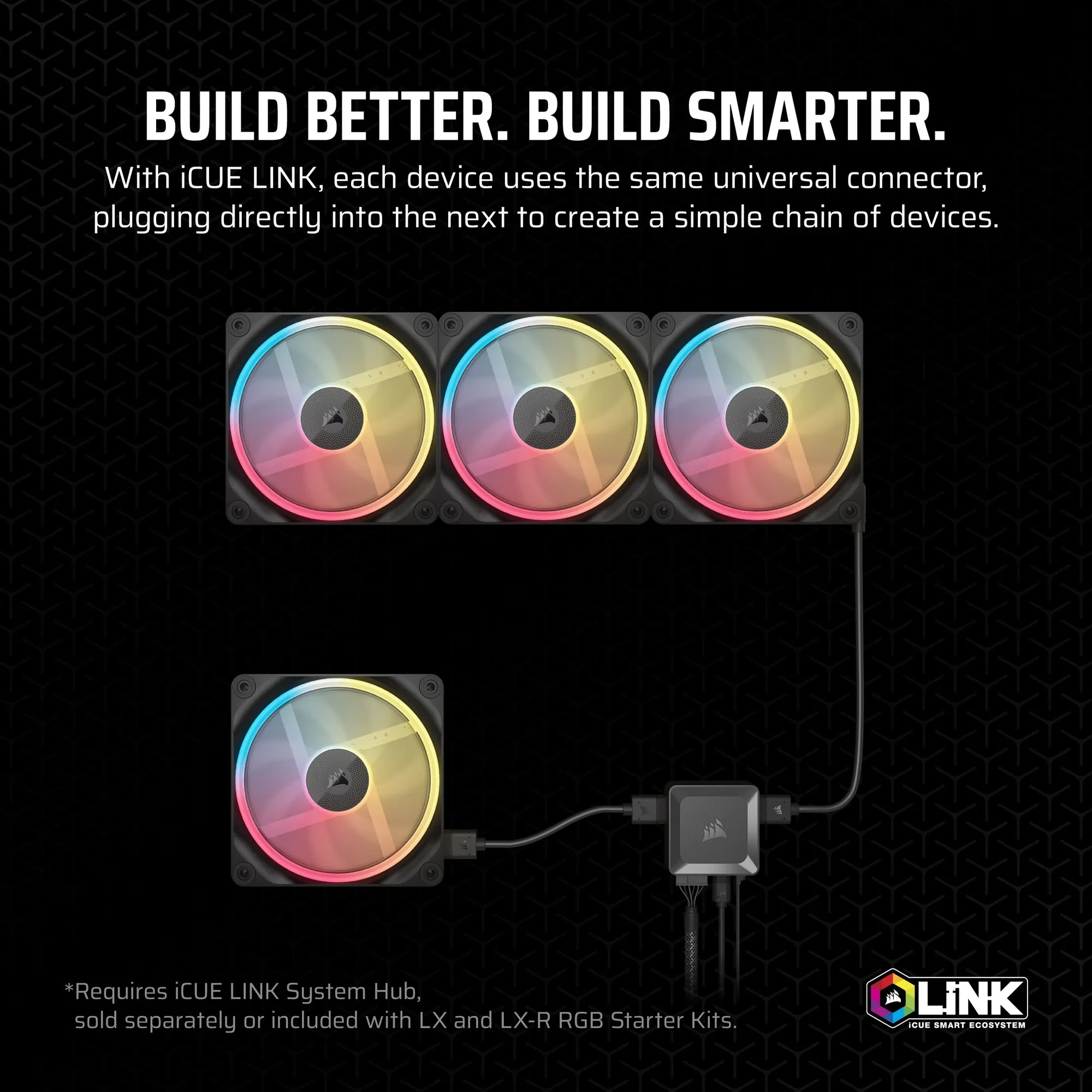 CORSAIR LX-R RGB Series; iCUE LINK LX120-R RGB; 120mm RGB Fan; Single Fan. - image 9