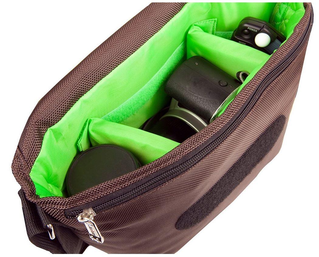 B-COLORS CHOCOLATE GREEN BAG FOR CAMERA - image 2
