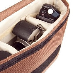 B-COLORS BROWN BEIGE BAG FOR CAMERA & LE - image 2