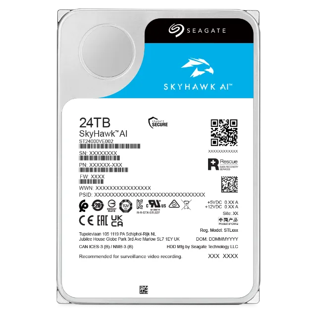 Seagate Skyhawk AI ST24000VE002 24TB 3.5'' HDD Surveillance Drives; SATA 6GB/s Interface; 256MB Cache; RPM: 7200; 512e; 5 Year l - image 6