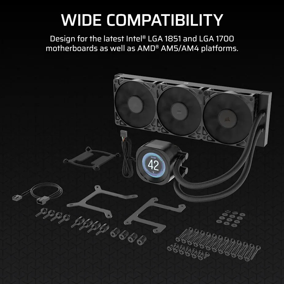 NAUTILUS 360 RS LCD Liquid CPU Cooler – 2.1 IPS LCD Screen RS120 Fans 360 mm Radiator LGA 1851/1700 AMD® AM5/AM4 - image 7