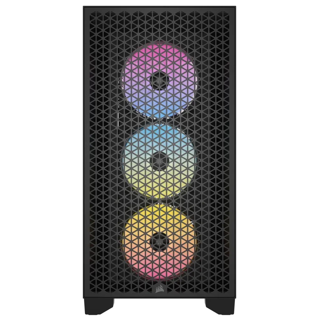 3000D RGB AIRFLOW Black Mid-Tower PC Case; 2x 3.5'' |  2x 2.5'' Drive Bays; Up to 360mm Radiator compatible; 3x 120mm fan incl - image 19