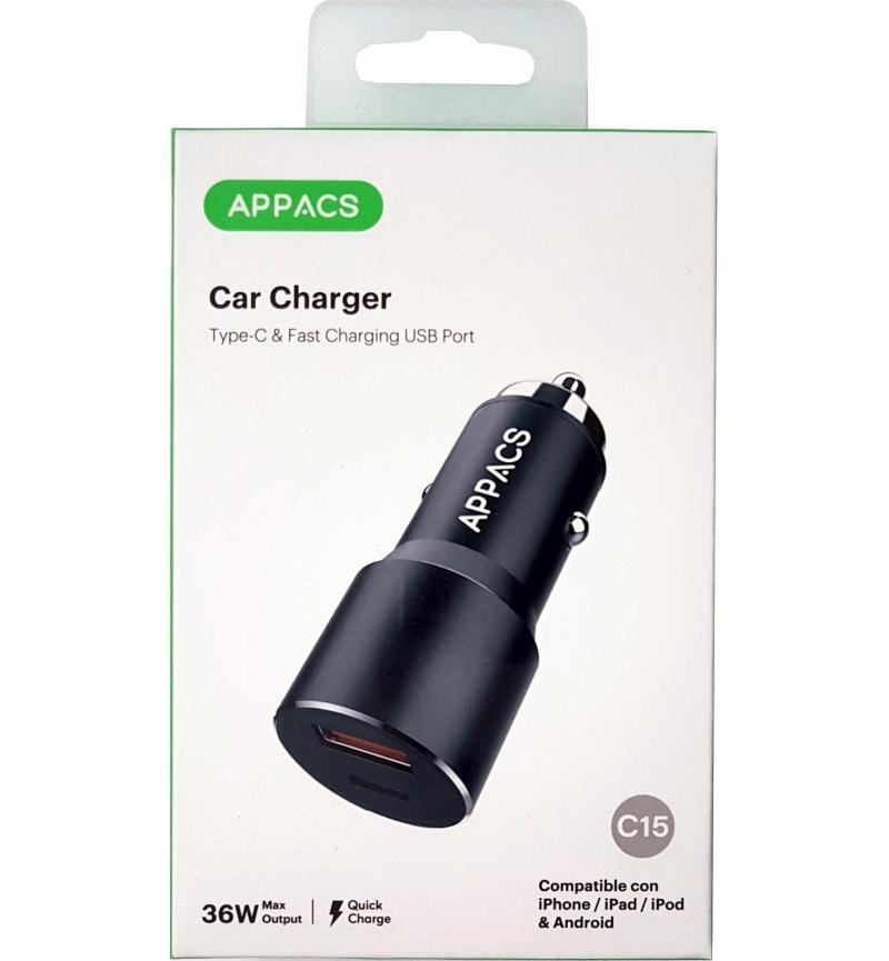Usb Car Charger - 1C & 1A Port