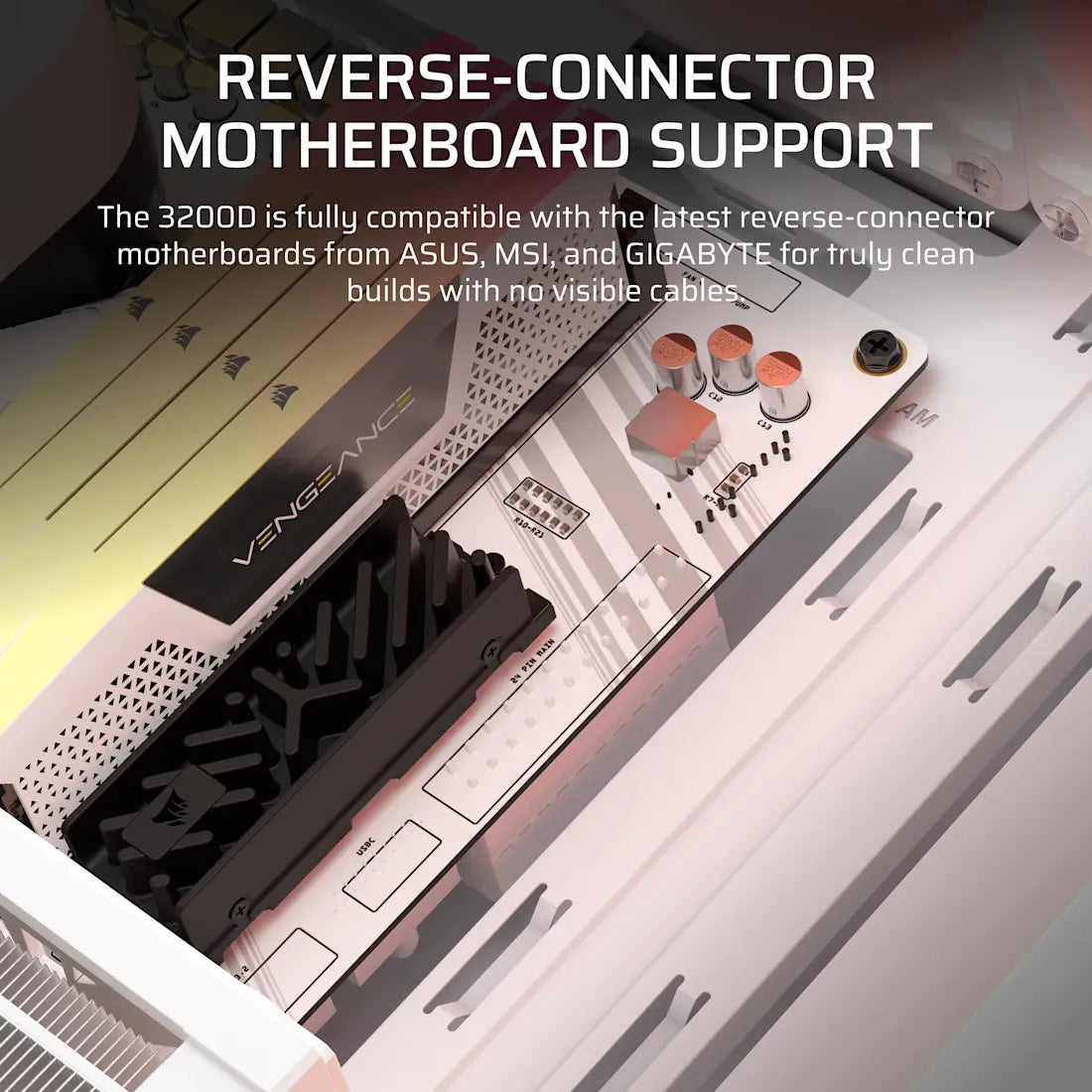 3200D RS ARGB Mid-Tower PC Case; 3x RS120 ARGB fans incl - White. - image 8