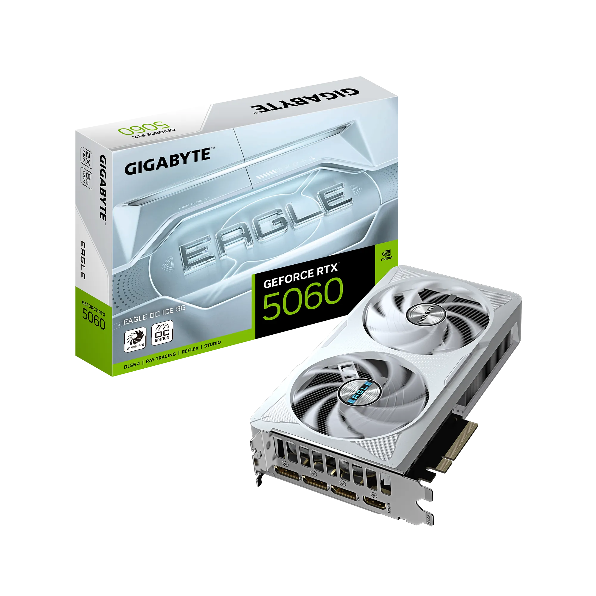 GIGABYTE nVidia GeForce RTX 5060 EAGLE OC ICE 8GB - 8GB GDDR7; 128-Bit Memory Bus; 1x HDMI; 3x DisplayPort . - image 7