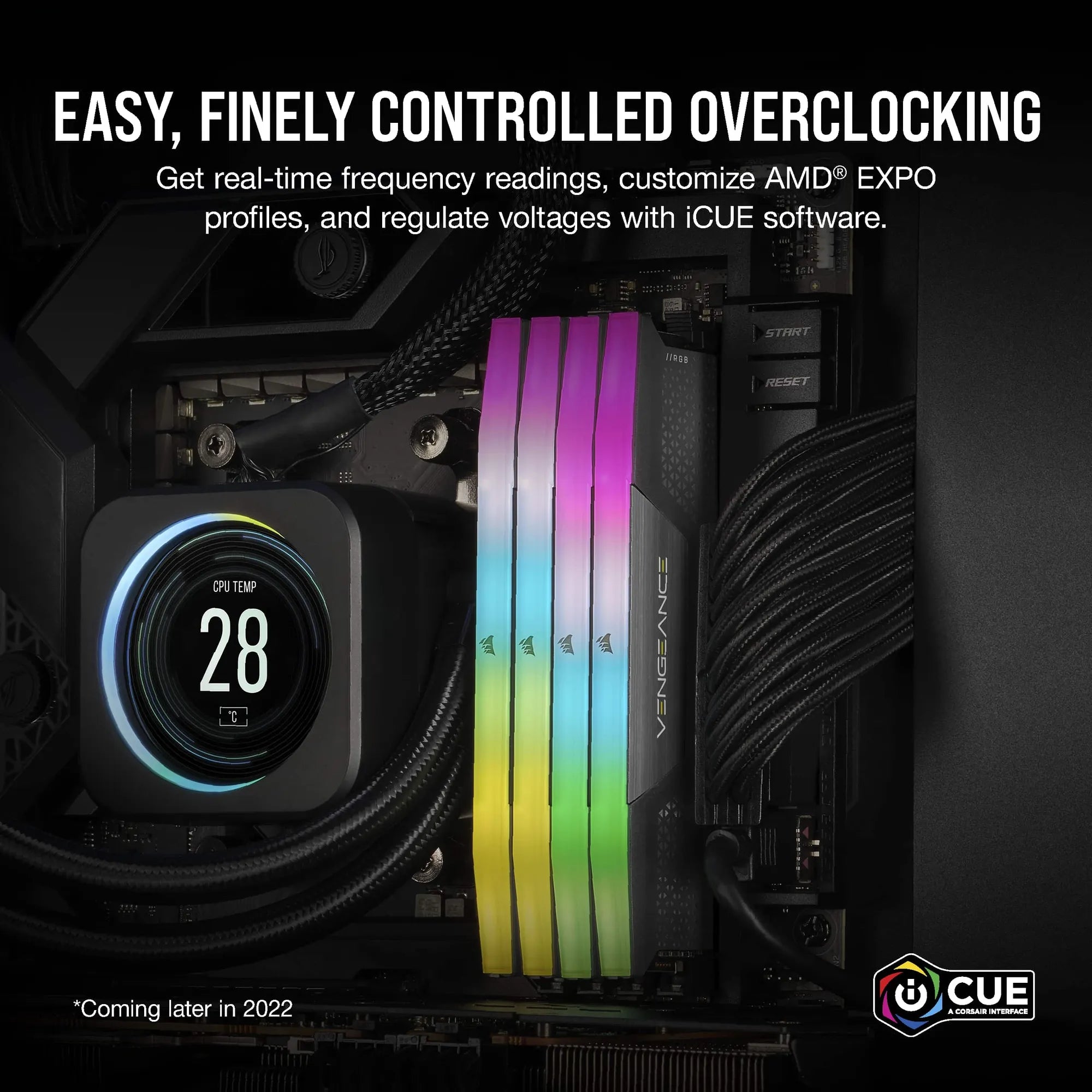 Corsair VENGEANCE RGB DDR5 32GB (2x16GB) DDR5 6000 CL36-44-44-96 1.4V  Intel XMP and AMD EXPO Memory - Grey. - image 18