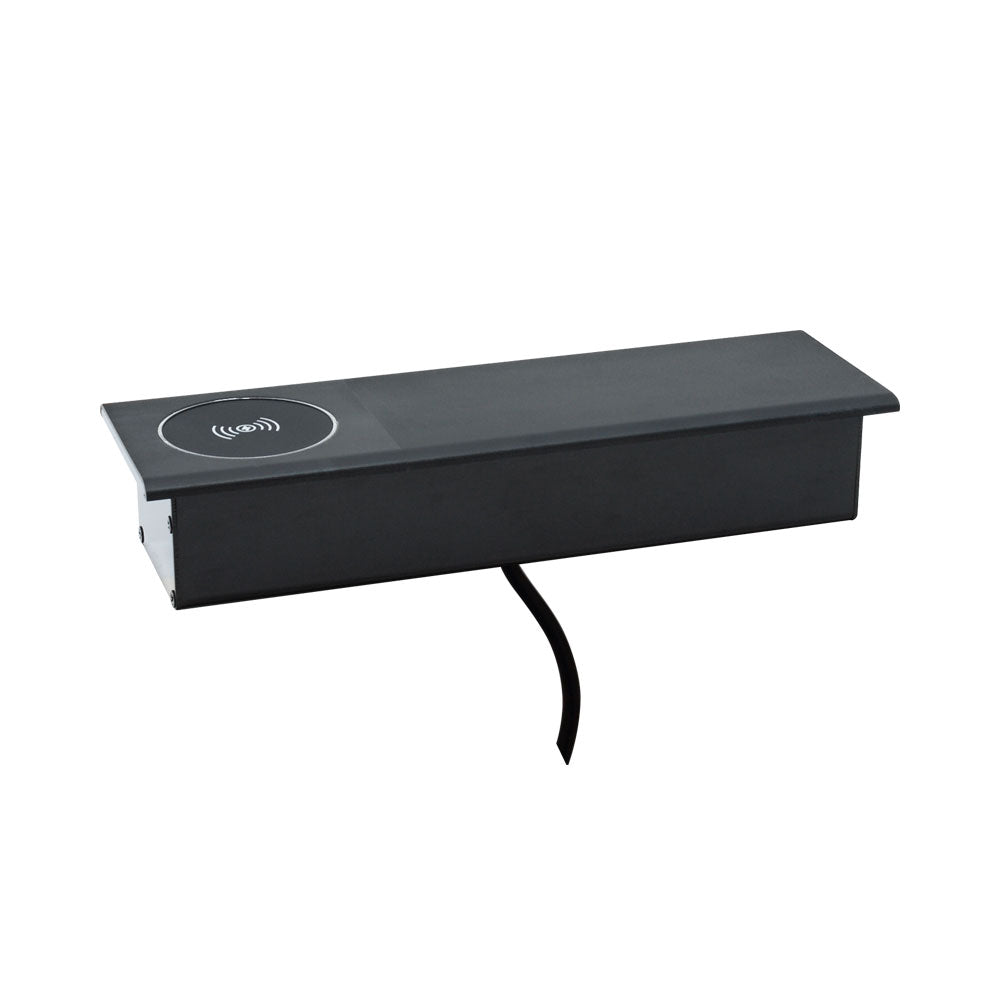 MODERN SLIDING IN DESK UNIT WITH WIRELESS CHARGING